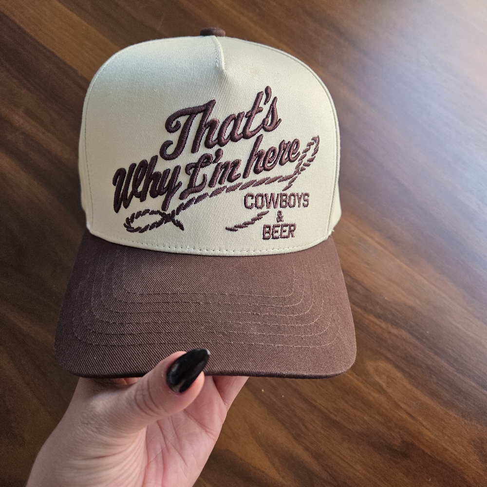 CC Boutique Cream and Brown Hat